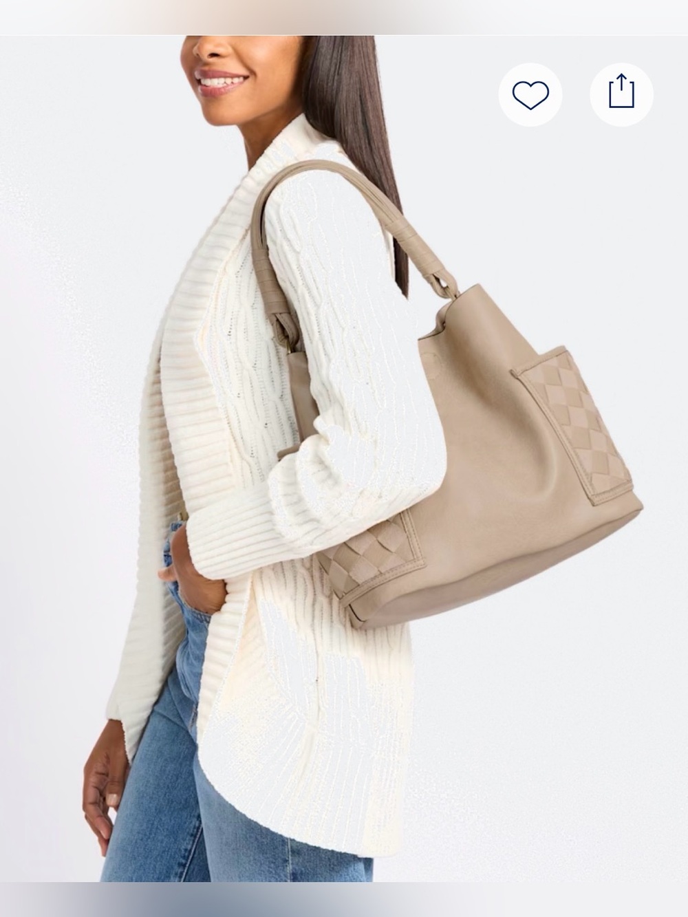 Malibu Skye Taupe Hobo Shoulder Bag - Women